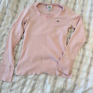 Lacoste Women's pink thermal long sleeve